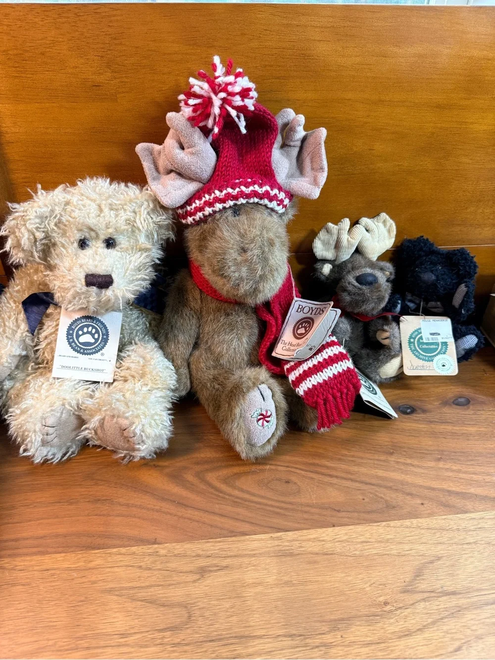 Boyds Bears Plush lot 19 Bears dogs moose all WITH TAGS